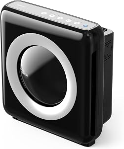 Coway AP-1512HH Mighty Air Purifier with True HEPA and Eco Mode, black/silver, 16.8 x 18.3