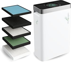 PURO²XYGEN Smart Air Purifiers For Home - Large Room Up to 2700 Sq Ft, H13 HEPA Filter, 4-
