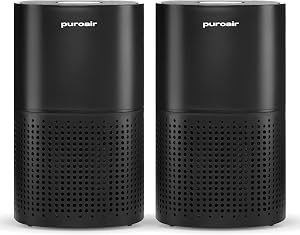 PuroAir 240 HEPA Air Purifiers for Home Pets Air Cleaner up to 1,000 Ft² - HEPA Filter + C
