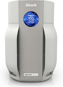 Shark BreatheClear with NeverChange, Intelligent Air Purifier for Home, HEPA-Exceeding In 