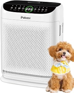 PAKEOI Air Purifiers for Home Large Room Up to 3000 Ft² With Double Air Intake, HEPA Air P