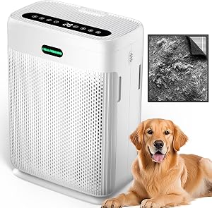 HEARBOBO Air Purifiers for Home Large Room up to 3000sq.ft with Washable Filters, PM2.5 Ai